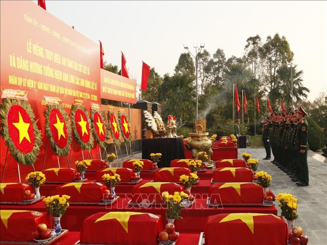 Lễ truy điệu và an táng 41 hài cốt liệt sĩ tại Nghĩa trang Liệt sĩ Bình Phước